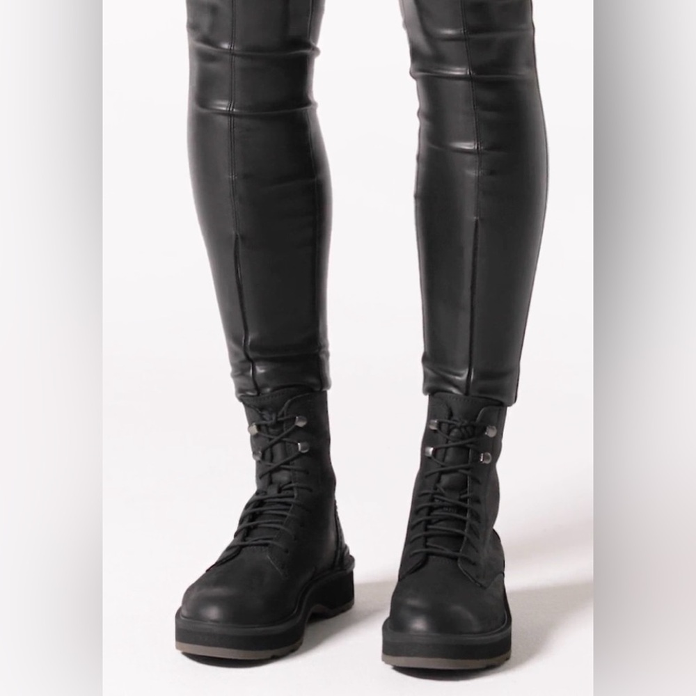 Sorel Women’s Suede Waterproof Hi Line Lace Up Boot in Jet Black Size 6 New - Picture 3 of 15